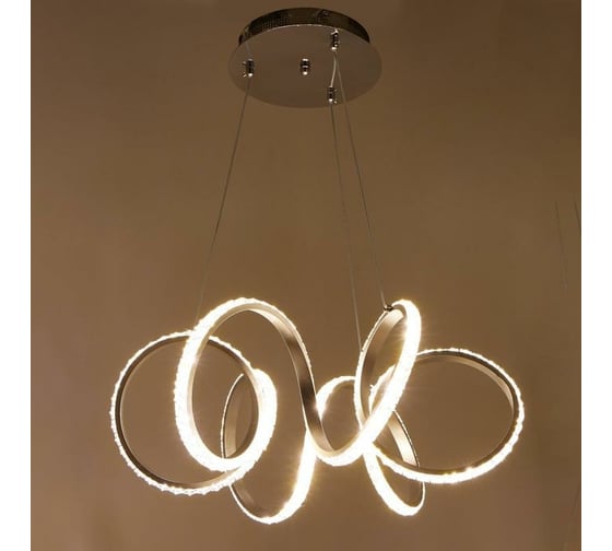 Люстра BayerLux 59915/1 LED 72Вт 4000К серебро 71х71х20-102 см 4908746
