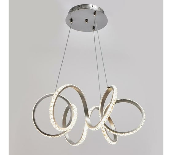 Люстра BayerLux 59915/1 LED 72Вт 4000К серебро 71х71х20-102 см 4908746