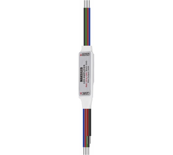 Усилитель MAKSILED RGB 5-24В, 60/144/288Вт, 3 канала x 5А, IP20, 45x13x6мм ML-RP-102-WS 1
