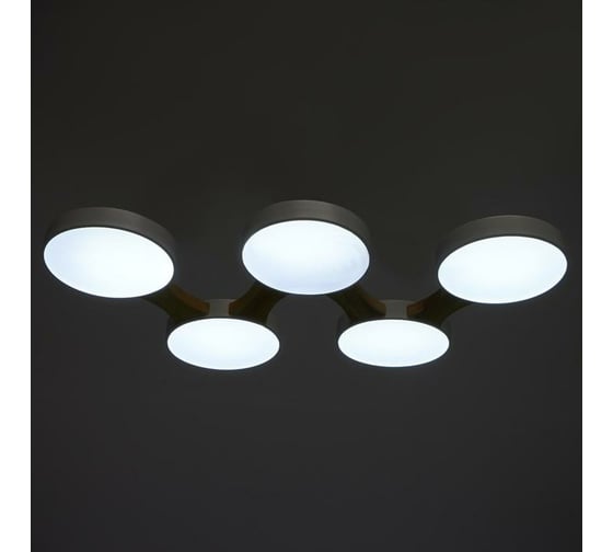 Люстра BayerLux 625361/5 LED 65Вт 3 режима 3000-6000К светлое дерево 80х47х5 см 4605518