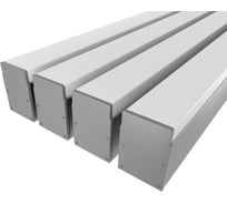 Комплект профиля Ledcraft LC-LP4034M36-2x4Silver 4 шт, серебро (2м профиль+2м рассеиватель+2 заглушки+комплект шурупов) 1616240408