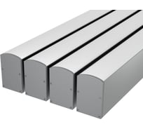 Комплект профиля Ledcraft LC-LP4028M28-2x4Silver 4 шт, серебро (2м профиль+2м рассеиватель+2 заглушки+комплект шурупов) 1616240384