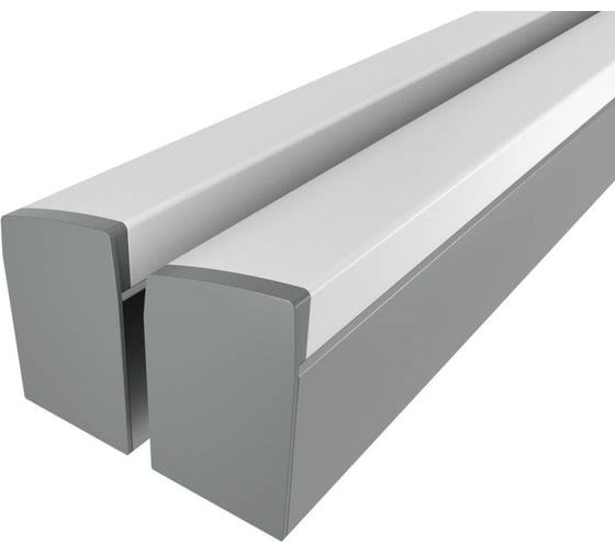 Комплект профиля Ledcraft LC-LP4034M36T-2x2Silver 2 шт, серебро (2м профиль+2м рассеиватель+2 заглушки+комплект шурупов) 1616240093 1