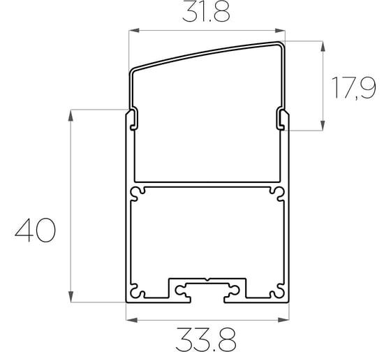 Комплект профиля Ledcraft LC-LP4034M36T-2x3Silver 3 шт, серебро (2м профиль+2м рассеиватель+2 заглушки+комплект шурупов) 1616240251