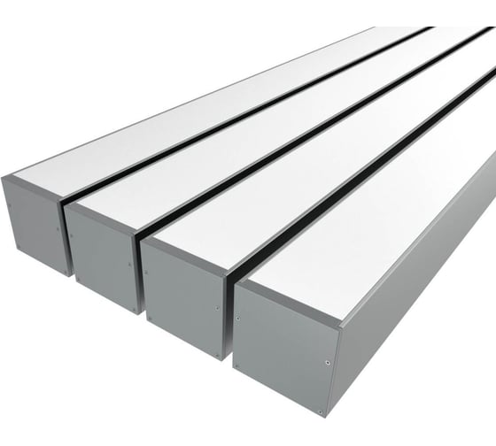 Комплект профиля Ledcraft LC-LP6060M55-3x4Silver 4 шт, серебро (3м профиль+3м рассеиватель+2 заглушки+комплект шурупов) 1616340452 1