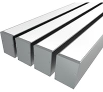 Комплект профиля Ledcraft LC-LP7050M44-2x4Silver 4 шт, серебро (2м профиль+2м рассеиватель+2 заглушки+комплект шурупов) 1616240367