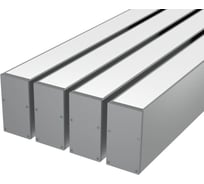Комплект профиля Ledcraft LC-LP6735M34-2x4Silver 4 шт, серебро (2м профиль+2м рассеиватель+2 заглушки+комплект шурупов) 1616240375