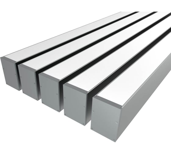 Комплект профиля Ledcraft LC-LP7050M44-2x5Silver 5 шт, серебро (2м профиль+2м рассеиватель+2 заглушки+комплект шурупов) 1616240525 1