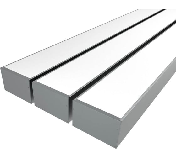 Комплект профиля Ledcraft LC-LP76120M115-2x3Silver 3 шт, серебро (2м профиль+2м рассеиватель+2 заглушки+комплект шурупов) 1616240320 1