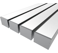 Комплект профиля Ledcraft LC-LP76100M94-2x4Silver 4 шт, серебро (2м профиль+2м рассеиватель+2 заглушки+комплект шурупов) 1616240429