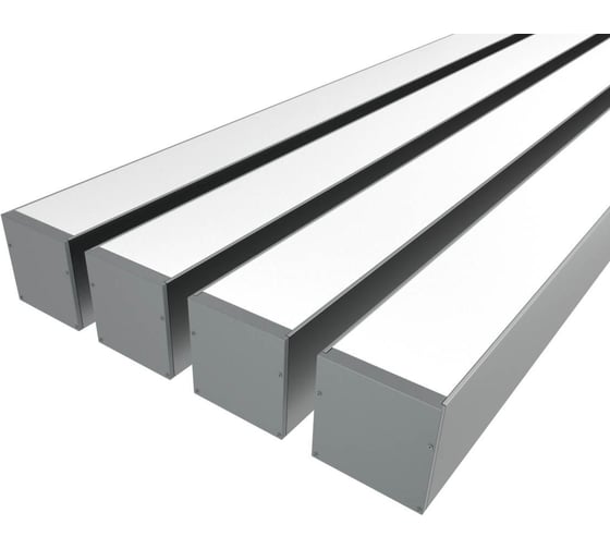 Комплект профиля Ledcraft LC-LP7774M68-2x4Silver 4 шт, серебро (2м профиль+2м рассеиватель+2 заглушки+комплект шурупов) 1616240368 1