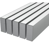 Комплект профиля Ledcraft LC-LP9035M34-2x5Silver 5 шт, серебро (2м профиль+2м рассеиватель+2 заглушки+комплект шурупов) 1616240522