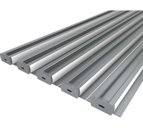 Комплект профиля Ledcraft LC-LPN4916M16-2x5Silver 5 шт, серебро (2м профиль+2м рассеиватель 2шт+2 заглушки+2 крепежа) 1616240575 1