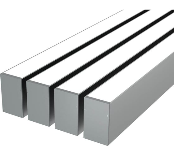 Комплект профиля Ledcraft LC-LP9060M55-3x4Silver 4 шт, серебро (3м профиль+3м рассеиватель+2 заглушки+комплект шурупов) 1616340454 1