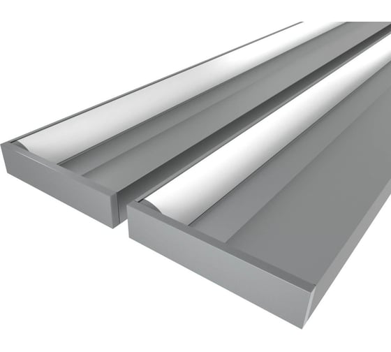 Комплект профиля Ledcraft LC-LPK1675M20-2x2Silver 2 шт, серебро (2м профиль+2м рассеиватель+2 заглушки+2 крепежа) 1616240103 1