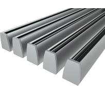 Комплект профиля Ledcraft LC-LPG1318-3x5Silver 5 шт, серебро (3м профиль+2 заглушки) 1616340518