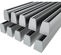 Комплект профиля Ledcraft LC-LPG1318-2x10Silver 10 шт, серебро (2м профиль+2 заглушки) 1616240676