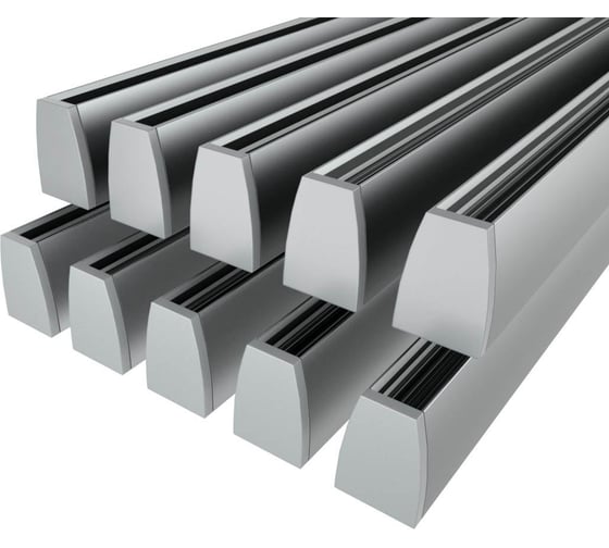 Комплект профиля Ledcraft LC-LPG1318-2x10Silver 10 шт, серебро (2м профиль+2 заглушки) 1616240676 1