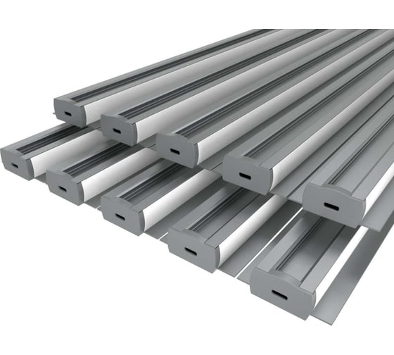 Комплект профиля Ledcraft LC-LPN4916M16-3x10Silver 10 шт, серебро (3м профиль+3м рассеиватель 2шт+2 заглушки+4 крепежа) 1616340733 1