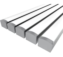 Комплект профиля Ledcraft LC-LPS1216M16-2x5Silver 5 шт, серебро (2м профиль+2м рассеиватель+2 заглушки+2 крепежа) 1616240503