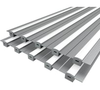 Комплект профиля Ledcraft LC-LPSH1246M16-2x10Silver 10 шт, серебро (2м профиль+2м рассеиватель+2 заглушки+комплект шурупов) 1616240775