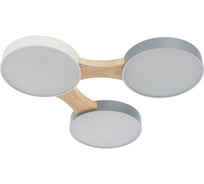 Люстра BayerLux 625362/5 LED 39Вт 3 режима 3000-6000К светлое дерево 67х50х5 см 4605519