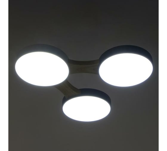 Люстра BayerLux 625362/5 LED 39Вт 3 режима 3000-6000К светлое дерево 67х50х5 см 4605519