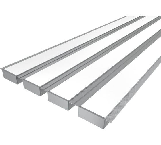 Комплект профиля Ledcraft LC-LPSH32104M68-2x4Silver 4 шт, серебро (2м профиль+2м рассеиватель+2 заглушки+комплект шурупов) 1616240470 1