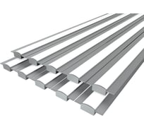 Комплект профиля Ledcraft LC-LPSH1258M28-2x10Silver 10 шт, серебро (2м профиль+2м рассеиватель+2 заглушки+комплект шурупов) 1616240777