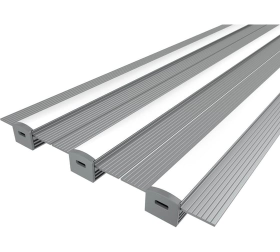 Комплект профиля Ledcraft LC-LPSH1246M16-3x3Silver 3 шт, серебро (3м профиль+3м рассеиватель+2 заглушки+комплект шурупов) 1616340301 1