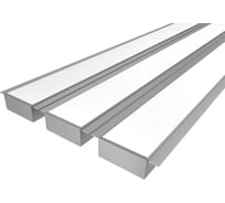Комплект профиля Ledcraft LC-LPSH32104M68-3x3Silver 3 шт, серебро (3м профиль+3м рассеиватель+2 заглушки+комплект шурупов) 1616340312