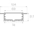 Комплект профиля Ledcraft LC-LPSH32104M68-3x3Silver 3 шт, серебро (3м профиль+3м рассеиватель+2 заглушки+комплект шурупов) 1616340312 2