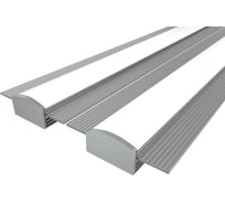 Комплект профиля Ledcraft LC-LPSH1258M28-2x2Silver 2 шт, серебро (2м профиль+2м рассеиватель+2 заглушки+комплект шурупов) 1616240145