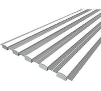 Комплект профиля Ledcraft LC-LPSH1258M28-2x5Silver 5 шт, серебро (2м профиль+2м рассеиватель+2 заглушки+комплект шурупов) 1616240619