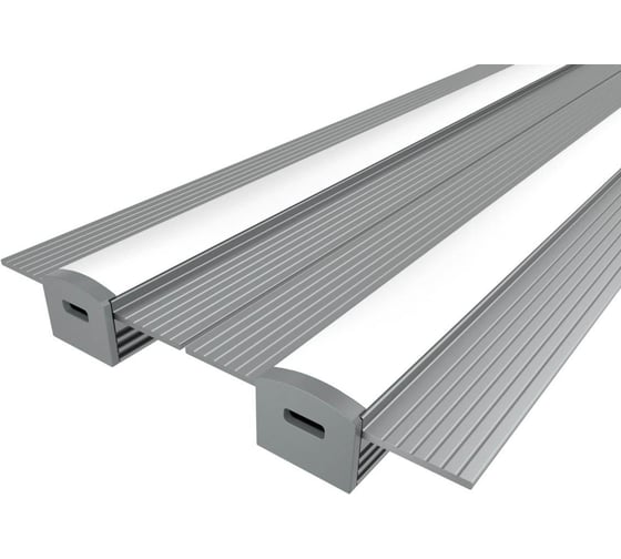 Комплект профиля Ledcraft LC-LPSH1246M16-3x2Silver 2 шт, серебро (3м профиль+3м рассеиватель+2 заглушки+комплект шурупов) 1616340143 1