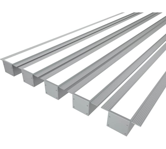 Комплект профиля Ledcraft LC-LPSH3265M34-3x5Silver 5 шт, серебро (3м профиль+3м рассеиватель+2 заглушки+комплект шурупов) 1616340618 1