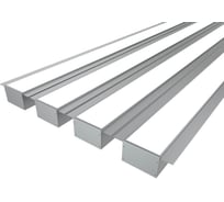 Комплект профиля Ledcraft LC-LPSH3280M44-2x4Silver 4 шт, серебро (2м профиль+2м рассеиватель+2 заглушки+комплект шурупов) 1616240468