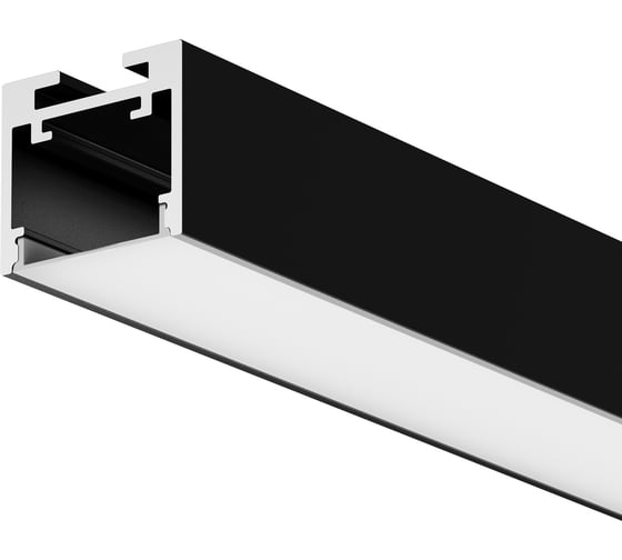 Профиль накладной-подвесной Maytoni алюминиевый 25x22 (Черный, 2 м), ALM-2522-B-2M 633013 1