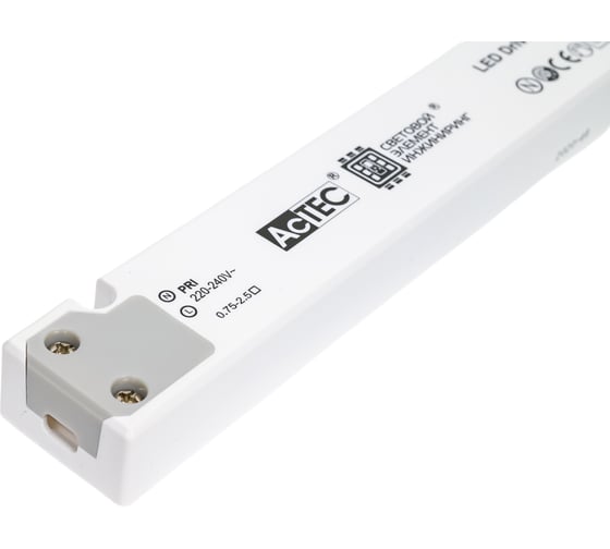 Блок питания AcTEC 24В, 60Вт, IP20, 2.5A, 305x30x17мм LT-60-24