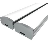 Комплект Ledcraft LC-LP0616M16-2x2Silver из 2 шт серебро (2м профиль+2м рассеиватель+2 заглушки+2 крепежа) 1616240016