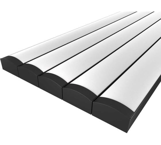 Комплект Ledcraft LC-LP0716M16-1x5Black из 5 шт черный (1м профиль+1м рассеиватель+2 заглушки) 1616150013 1
