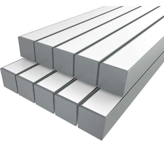 Комплект Ledcraft LC-LP100100M94-2x10Silver из 10 шт серебро (2м профиль+2м рассеиватель+2 заглушки+комплект шурупов) 1616240764 1