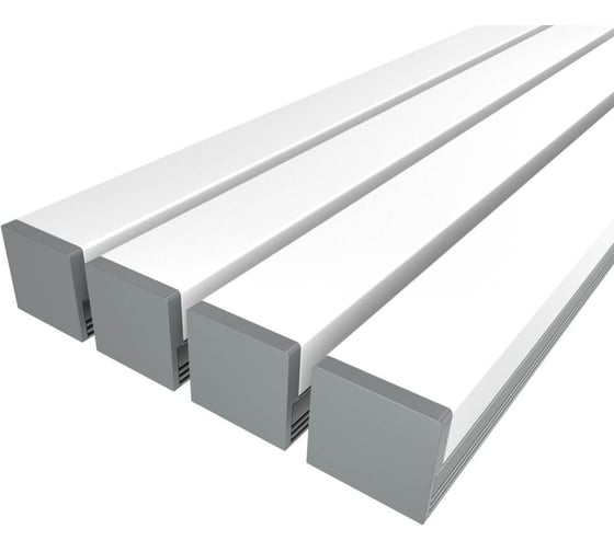 Комплект Ledcraft LC-LP1228M1728-3x4Silver из 4 шт серебро (3м профиль+3м рассеиватель+2 заглушки) 1616340359 1
