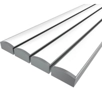 Комплект Ledcraft LC-LP0716M16-2x4Silver из 4 шт серебро (2м профиль+2м рассеиватель+2 заглушки) 1616240007