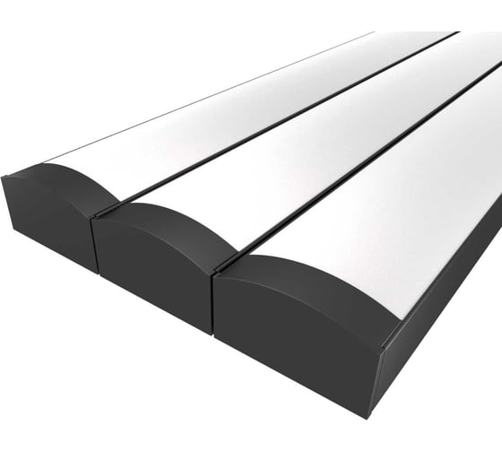 Комплект Ledcraft LC-LP0716M16-2x3Black из 3 шт черный (2м профиль+2м рассеиватель+2 заглушки) 1616250007 1