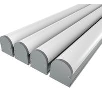Комплект Ledcraft LC-LP1827M1-2x4Silver из 4 шт серебро (2м профиль+2м рассеиватель+2 заглушки+комплект шурупов) 1616240435