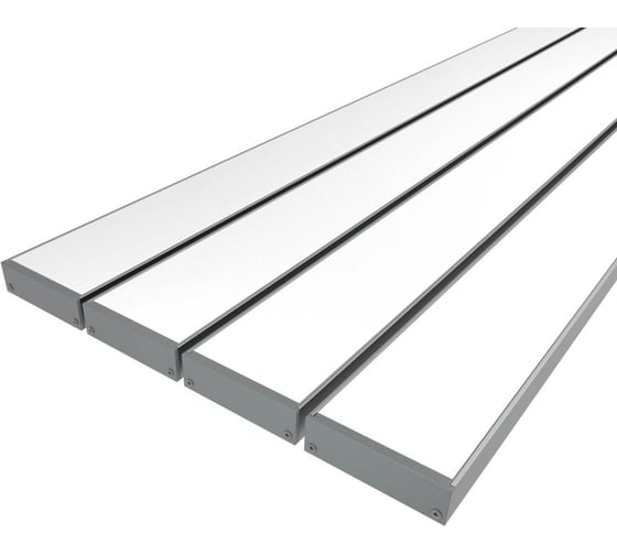 Комплект Ledcraft LC-LP1035M34-3x4Silver из 4 шт серебро (3м профиль+3м рассеиватель+2 заглушки) 1616340397 1
