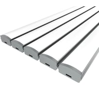 Комплект Ledcraft LC-LP0616M16-3x5Silver из 5 шт серебро (3м профиль+3м рассеиватель+2 заглушки+4 крепежа) 1616340490
