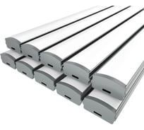 Комплект Ledcraft LC-LP0616M16-2x10Silver из 10 шт серебро (2м профиль+2м рассеиватель+2 заглушки+2 крепежа) 1616240648