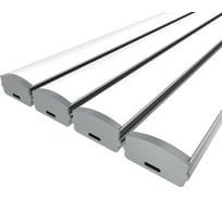 Комплект Ledcraft LC-LP0616M16-3x4Silver из 4 шт серебро (3м профиль+3м рассеиватель+2 заглушки+4 крепежа) 1616340332